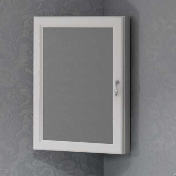 Зеркало Клио угловое, левое, цвет белый матовый