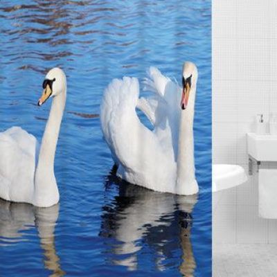 Штора для ванной Bath Plus DSP3026 лебеди