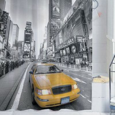 Штора для ванной Bath Plus DSP3012 YELLOW TAXI (Нью-Йорк)