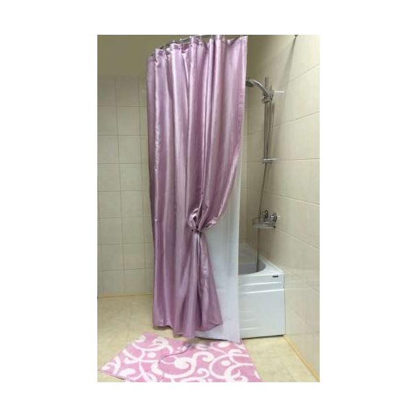 Штора для ванной (розовый) Bath Plus WSV0223
