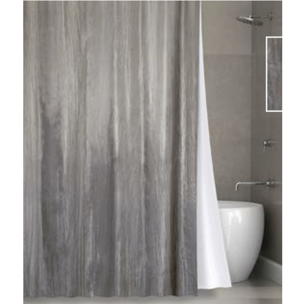 Штора для ванной Bath Plus NOWSV030 Органза (серая)
