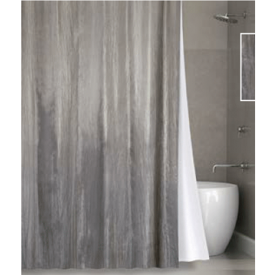 Штора для ванной Bath Plus NOWSV030 Органза (серая)