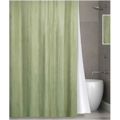 Штора для ванной Bath Plus NOWSV025 Органза (зеленая)
